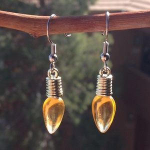 Yellow Festive Holiday Christmas Earrings